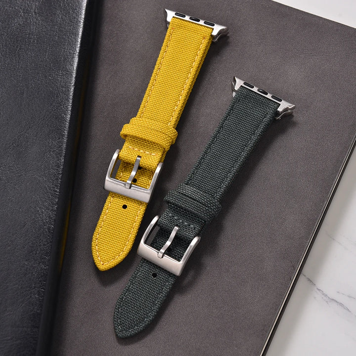 Apple Sailcloth Leather Band