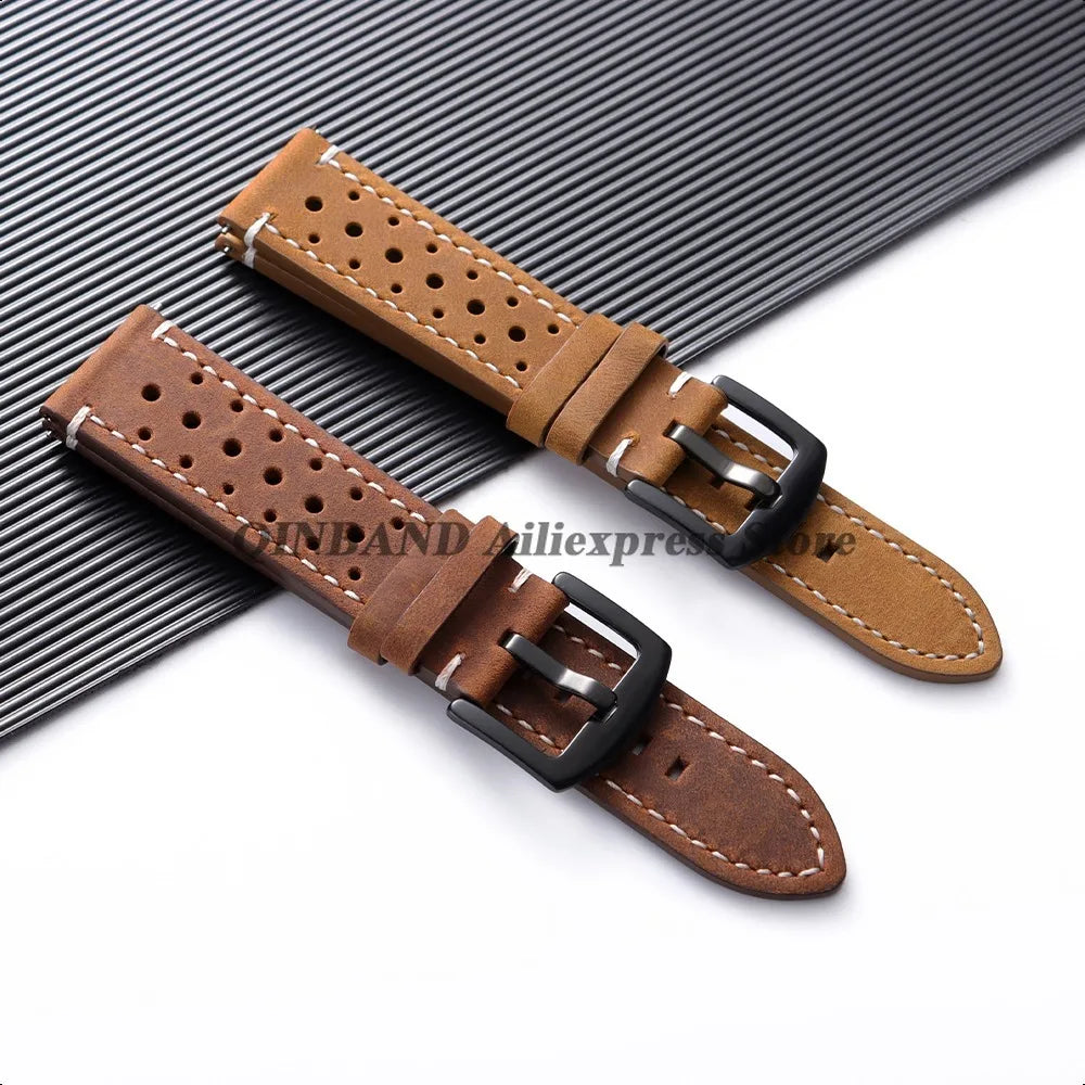 Soft Cowhide Leather Watch Band 18–24mm for Huawei Watch GT4/GT5