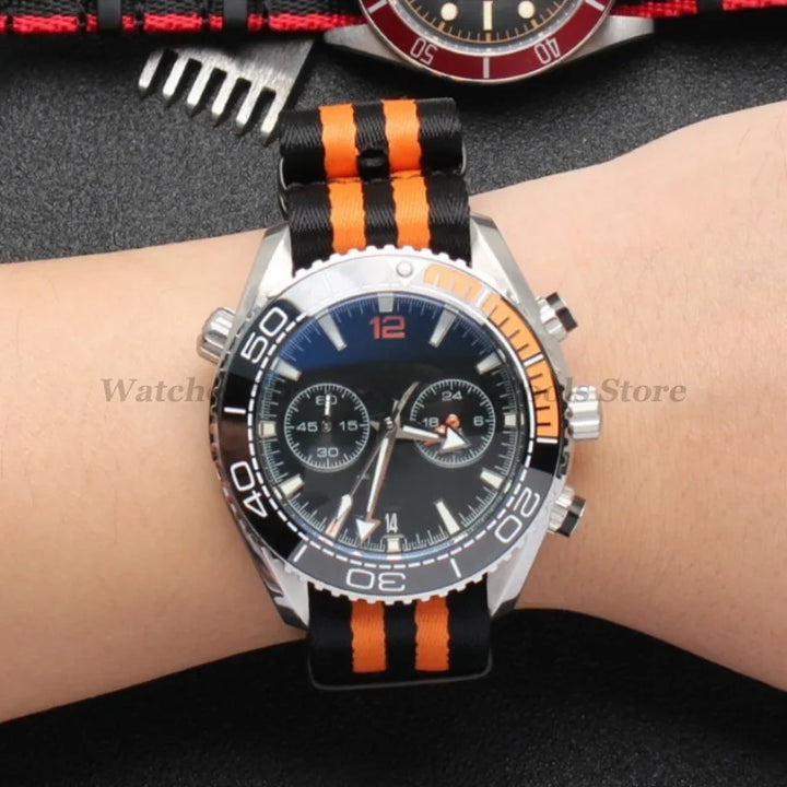 Premium Nylon Watch Strap 20/22mm (Black Buckle)