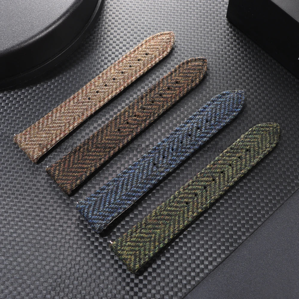 Vintage Leather Nylon Strap (18–22mm) – Quick Release Replacement