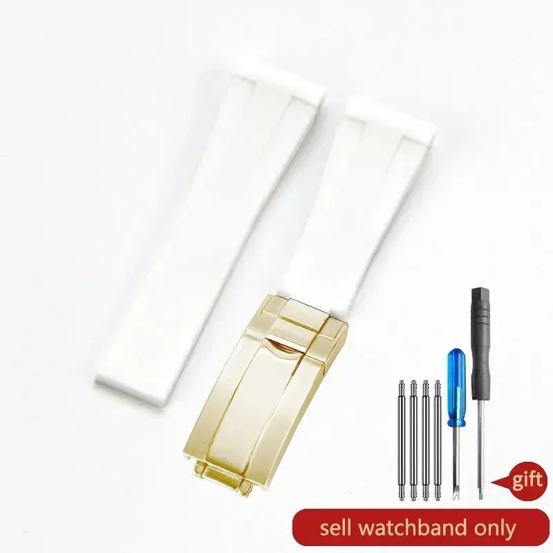 20mm Silicone Rubber Watch Strap for Rolex Models