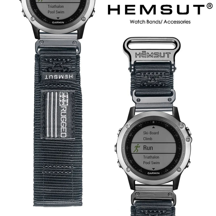 Nylon Quickfit Watch Band 20-26mm for Garmin Fenix, MK3, Approach, MARQ, Tactix