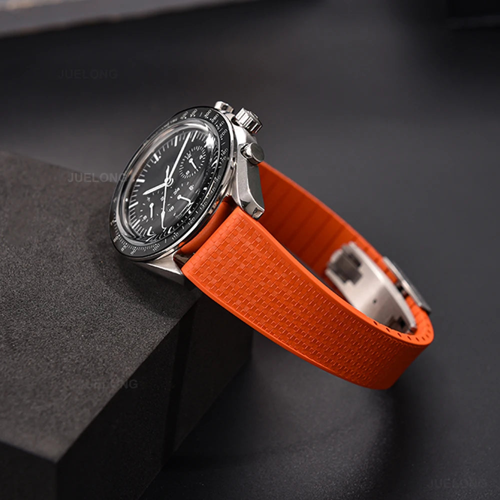 NATOBEL Mosaic FKM Rubber Watch Strap – 20/22mm Quick Release Diver Strap
