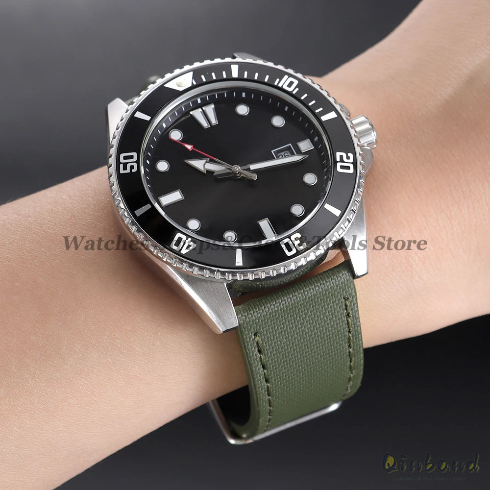 20mm 22mm Sailcloth Nylon Watchband for Samsung Galaxy Watch8/7/6/5 Watch Men Women Quick Release Leather Waterproof Watch Strap