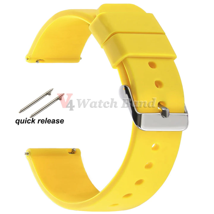 Silicone Watch Band Rubber Wrist Straps 18mm 20mm 22mm 24mm Watch Strap for Galaxy Replace Bands for Oris for Seiko for Citizen