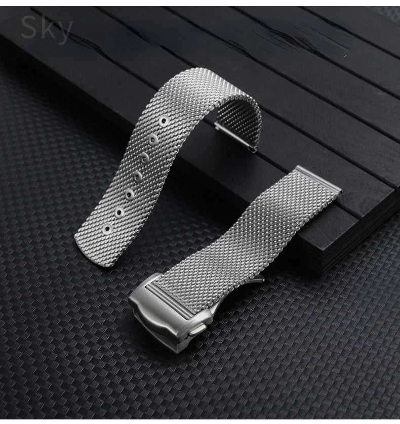 Milanese Mesh Steel Watch Band 20mm for Omega Haima 300