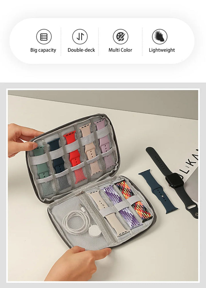 Travel Storage Bag for Apple Watch Bands & Straps