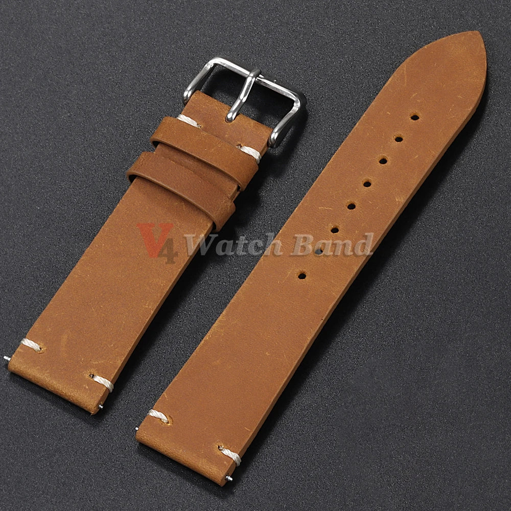 Calfskin Leather Bracelet for Omega for Seiko Watch Band Brown 18 20 21 22 24mm Wrist Strap for Casio for Rolex Watch Accessory