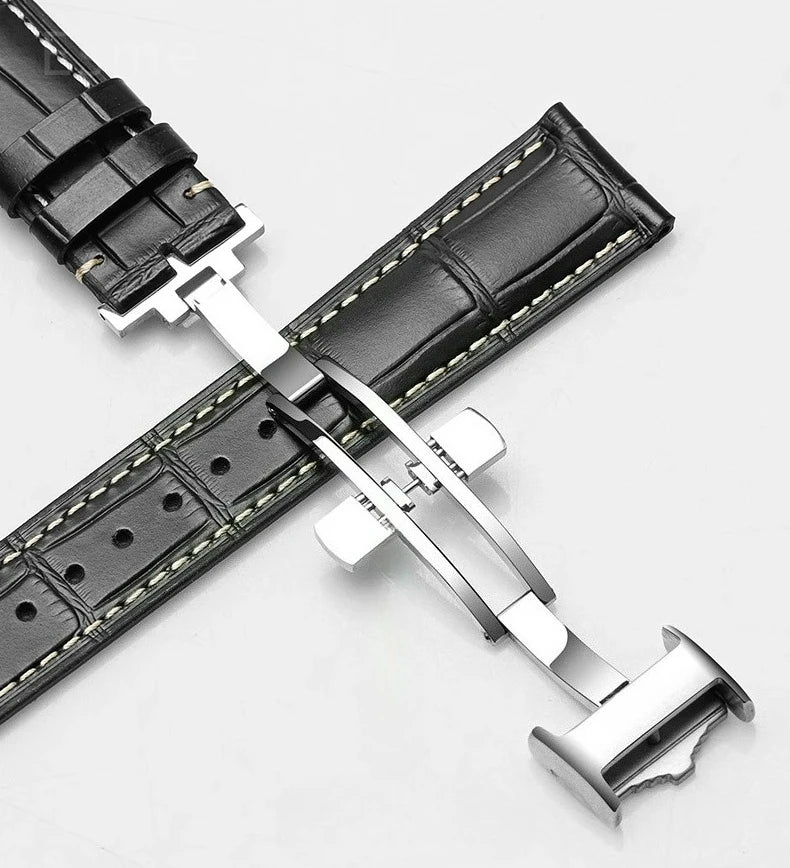 Genuine Cowhide Leather Watch Band 18–22mm for Longines Master &