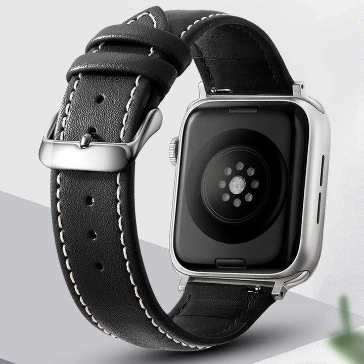 Genuine Leather Apple Watch Band 40–49mm for iWatch Series 3–8 & Ultra