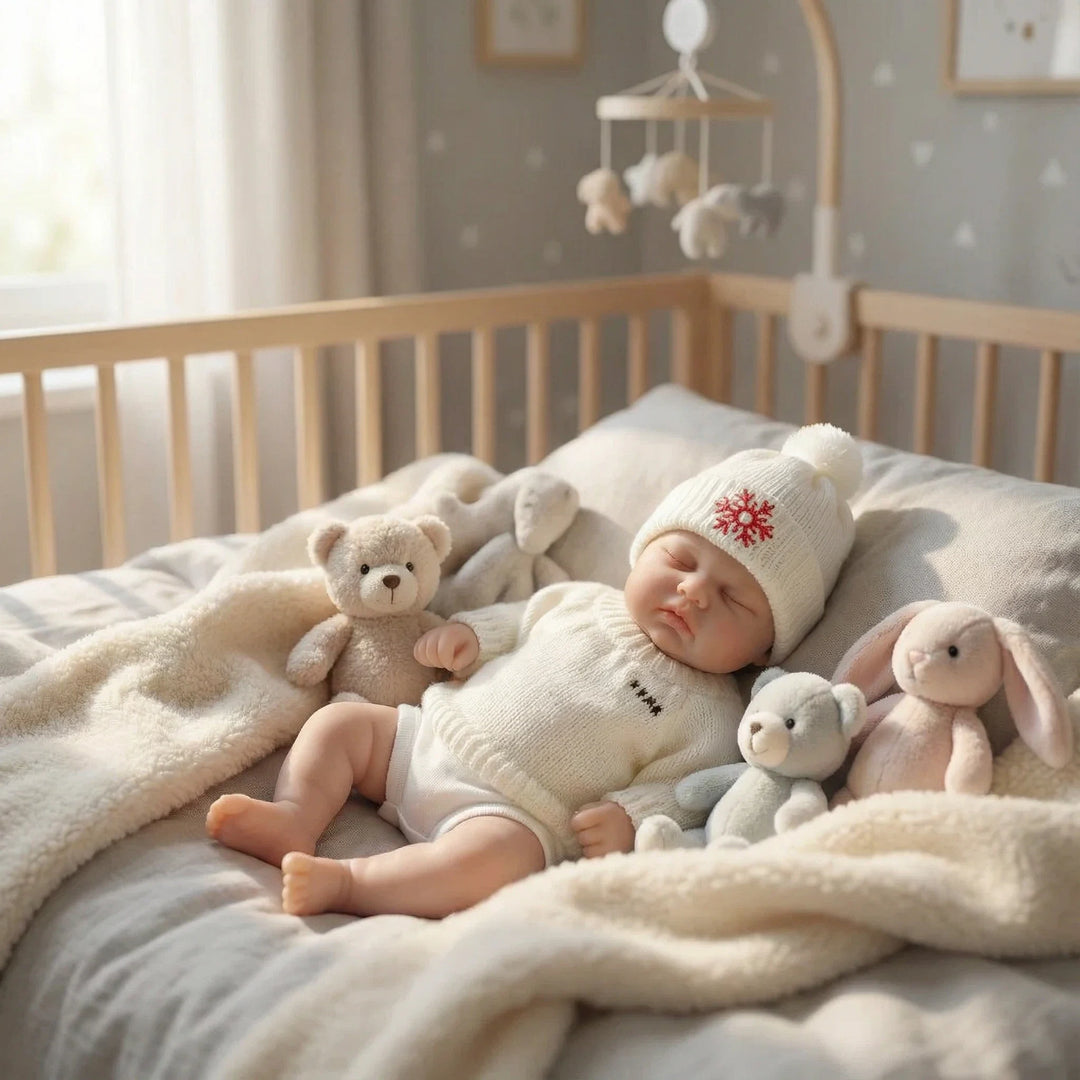 NPK 12inch Solid Silicone Reborn Baby Doll Stretchable Collectible Art Doll Pickle Version