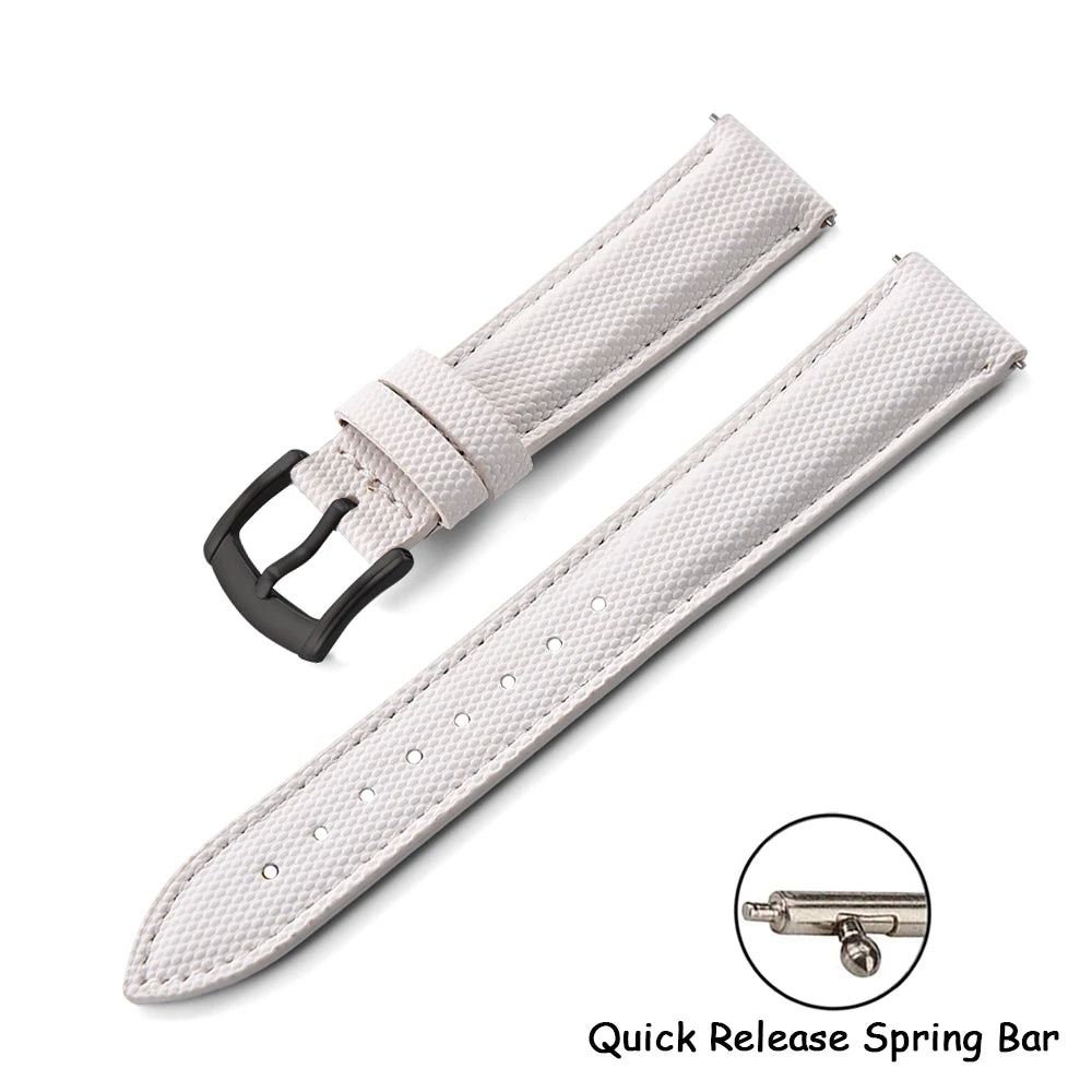 Sailcloth Nylon Watch Strap 18 19 20 22mm Qucik Release Leather Watch Band Universal Sports Bracelet for Cartier Omega Belt Band