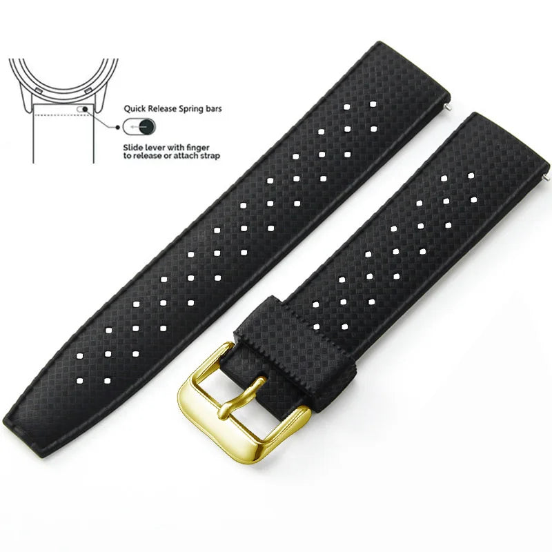 Tropical Silicone Watch Band 18–22mm (Quick Release)