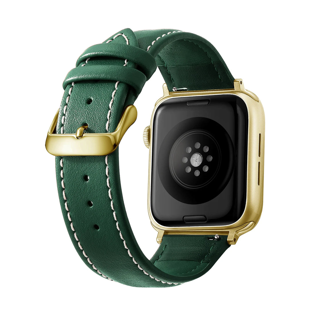 Genuine Leather Apple Watch Band 40–49mm for iWatch Series 3–8 & Ultra