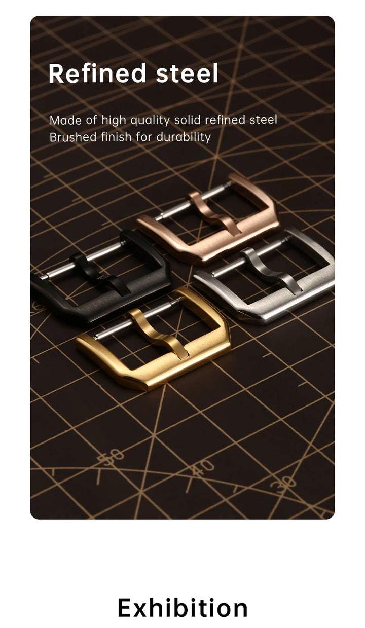 316L Stainless Steel Watch Buckle 18mm 20mm 22mm Leather Strap Clasp Black Rose Gold For IWC Omega Huawei