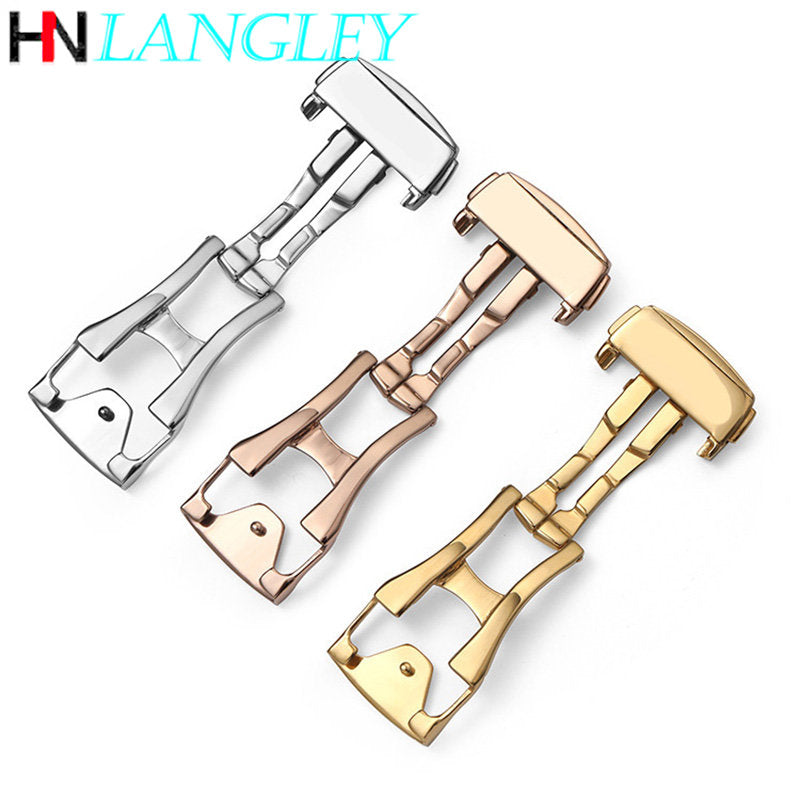 Folding Buckle for Omega Leather & Rubber Straps – 16/18/20mm, Stainless Steel