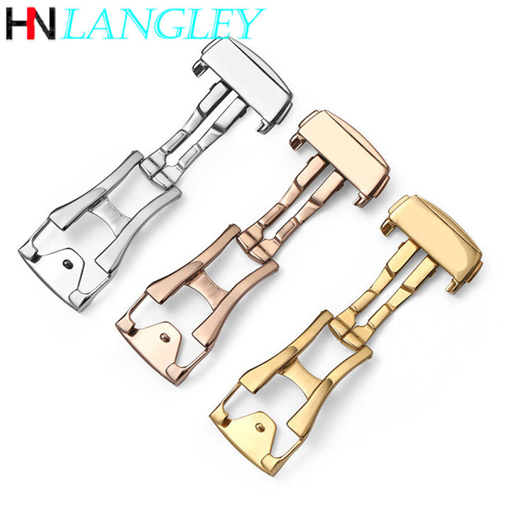 Folding Buckle for Omega Leather & Rubber Straps – 16/18/20mm, Stainless Steel