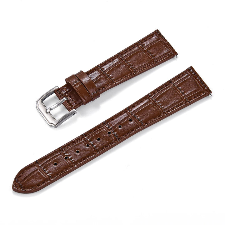 Premium Grade Quick Release Classic Bamboo Leather Watch Strap Men Women Leather Watchbands 16mm 18mm 19mm 20mm 21mm 22mm