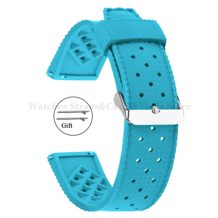 Premium Grade Tropic Silicone Watch Strap 20mm 22mm For Seiko For Oris For Omega Quick Release Diving Waterproof Rubber Bracelet