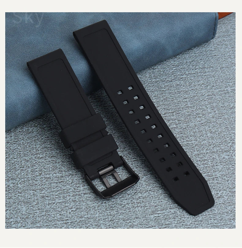 Waterproof Silicone Watch Band 20–23mm for Luminox 3051.BO (Outdoor,