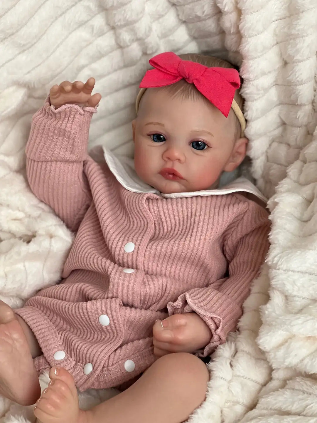 19″ Meadow Realistic Vinyl Reborn Baby Doll – Painted 3D Skin & Visible Veins