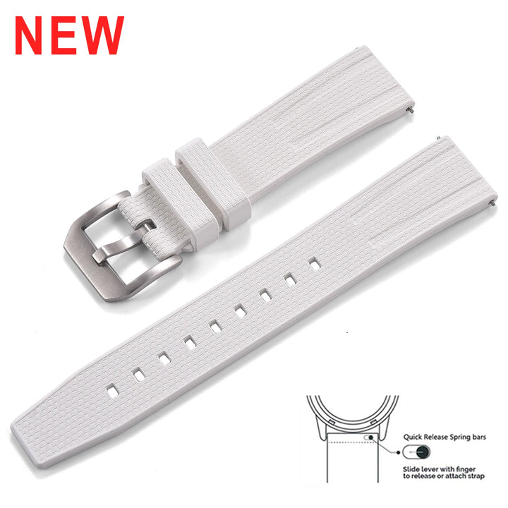 JUELONG Premium Busluo Fkm Rubber Watch Strap 20mm 22mm Watch Bands Fluororubber Straps For Traditional Diving Watch Accessories