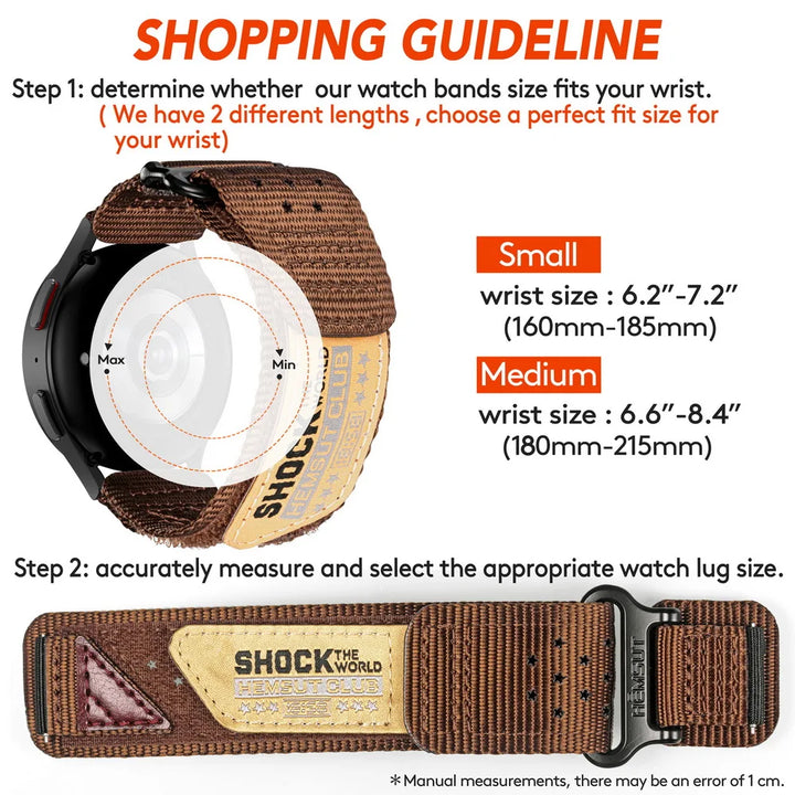 HEMSUT Nylon Quick-Release Watch Strap – 20/22/24mm for Samsung Galaxy Watch