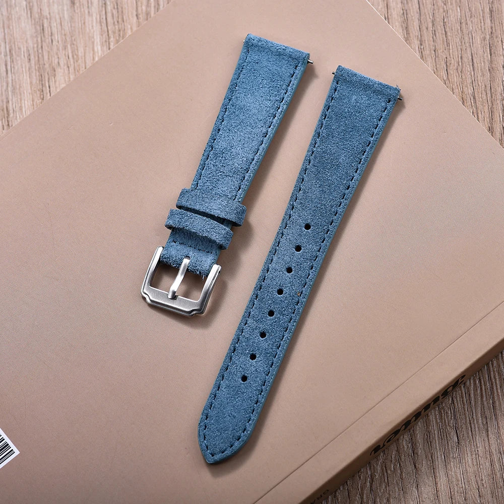 NATOBELT 18–22mm Classic Suede Leather Watch Strap – Vintage Quick Release Band