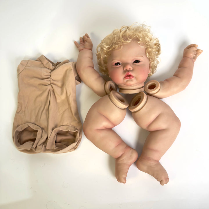 NPK 24″ Pickle Awake Girl Reborn Doll Kit — Curly Blond Hair