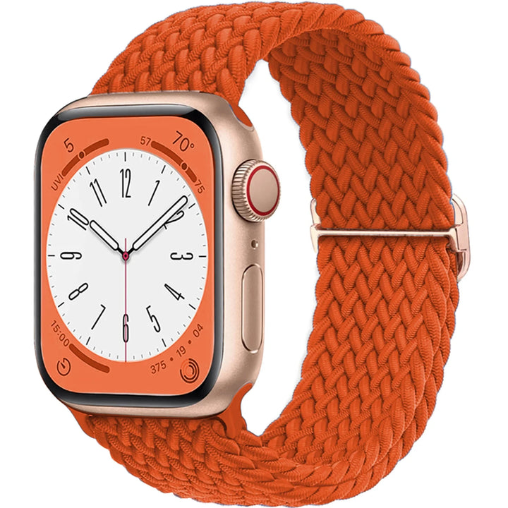 Strap for Apple Watch band 44mm 45mm 49mm 42mm 40 41 46mm Elastic Braided Solo bracelet correa Series 9 10 11 8 7 6 5 SE Ultra 3