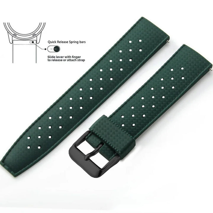 Tropical Silicone Watch Band 18–22mm (Quick Release)