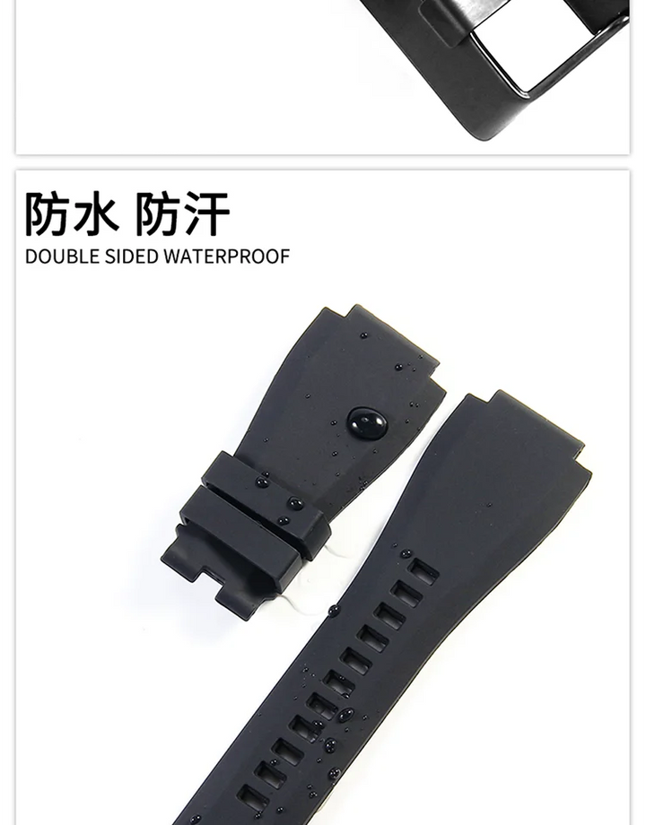 Bell & Ross BR01/BR03 Silicone Watch Strap – 24mm, Waterproof & Breathable
