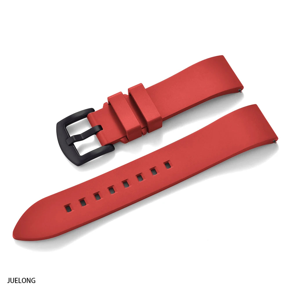 Premium-Grade Fluorine Rubber Watch Strap Quick Release FKM Watchband 18-19-20-21-22-23-24mm For Each Brand Diving Watches Band