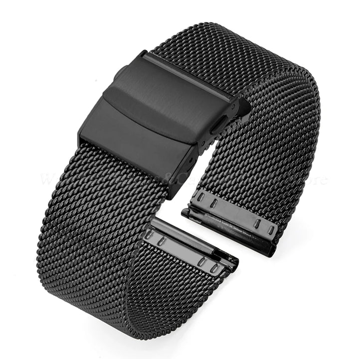 General Use Quick Release Watchband Stainless Steel Band 0.6mm Milanese Strap 12/14/16/18mm 20mm 22mm 24mm for Omega for DW Belt