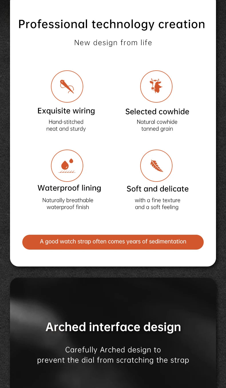 MAIKES Calf Leather Watch Strap Quick Release Bracelet For Longines Omega IWC Watchbands 20mm 21mm 22mm Watch Band