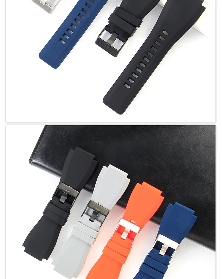 Bell & Ross BR01/BR03 Silicone Watch Strap – 24mm, Waterproof & Breathable