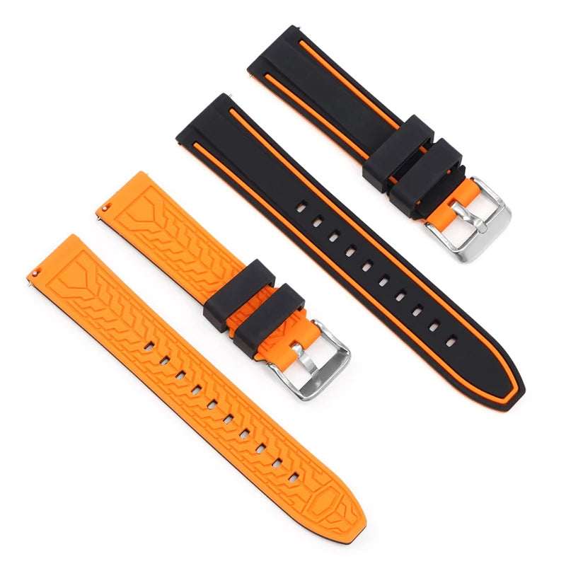 Premium Silicone Quick Release Watch Strap – 20/22/24mm