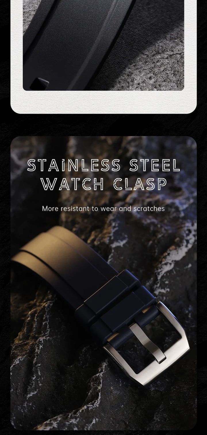 Natural Rubber Watch Band, Quick Release, 20mm 21mm 22mm 24mm, Accessories Watch Strap For LONGINES MIDO TISSOT