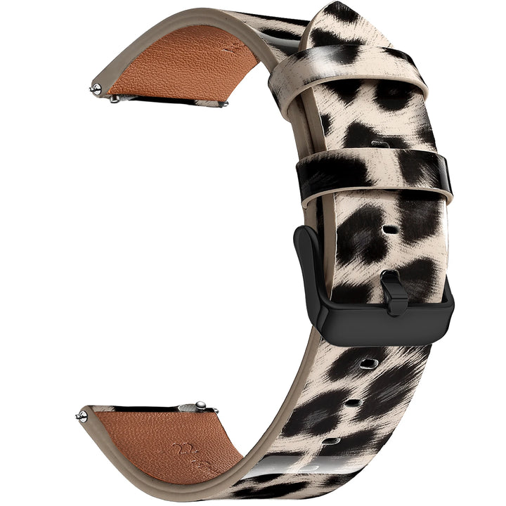 Leopard Print Leather Watch Band 20/22mm (Quick Release)