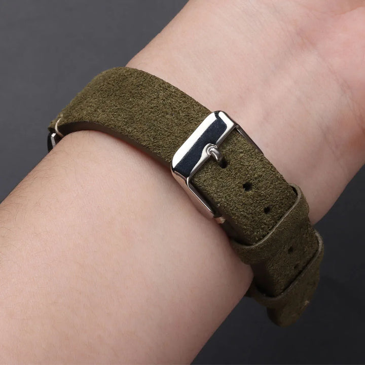 Quick Release Soft Suede Leather Watch Strap (14–22mm)