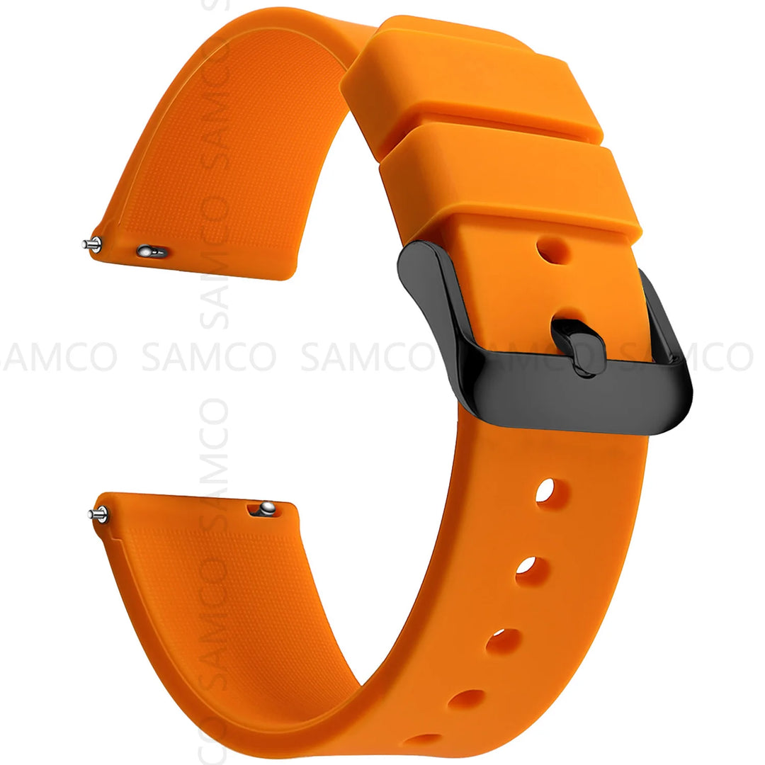 Fashion Silicone Watch Straps – Multiple Colors (14–24mm)