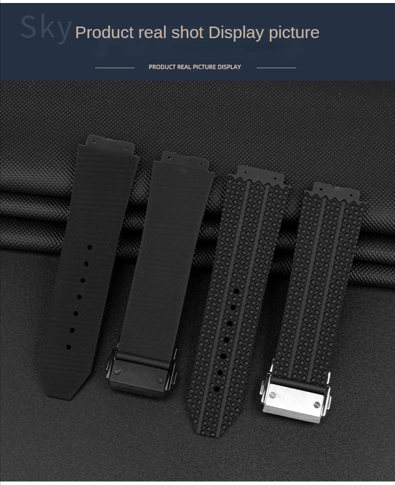 Waterproof Sports Silicone Watch Band 24x17 & 26x19mm (Men & Women)