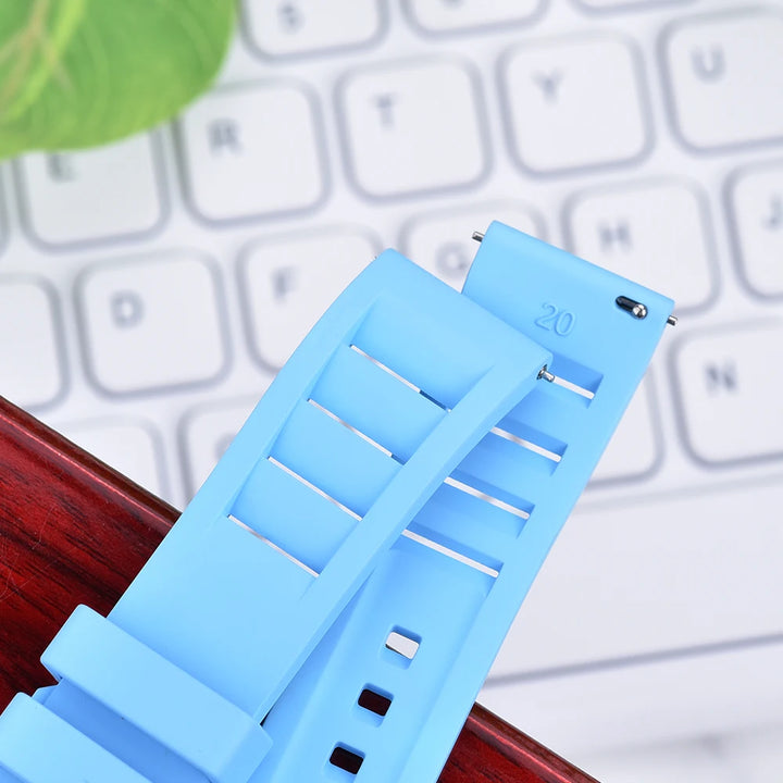 Premium Grade Fluoro Rubber Watch Strap 20mm 22mm For New FKM Watch Bands Diving Bracelet Quick Release Wrist Belt Accessories