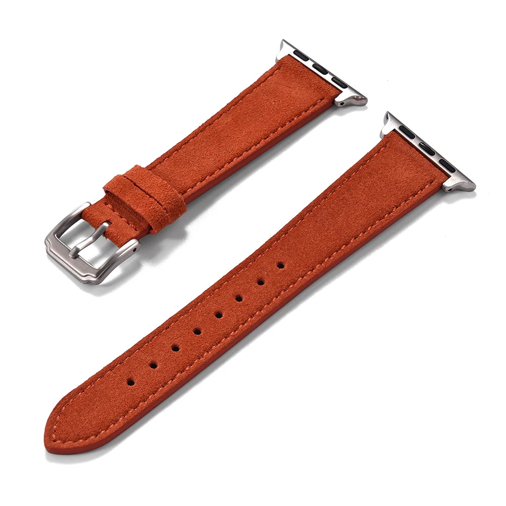 Suede Leather Strap for Apple Watch – Vintage Style (38-49mm)