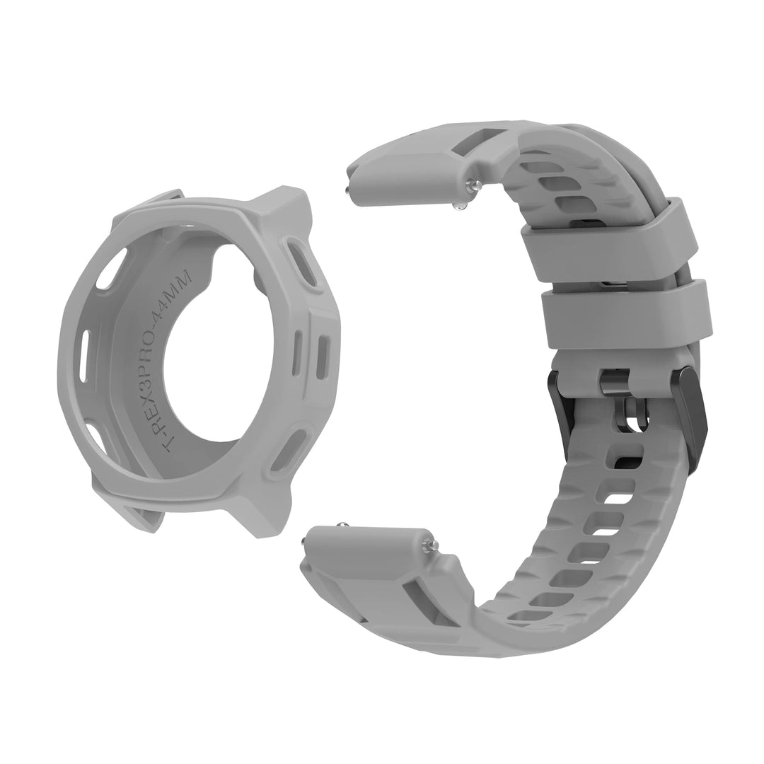 Silicone Strap with Protective Case for Amazfit T-Rex 3 Pro (44mm)