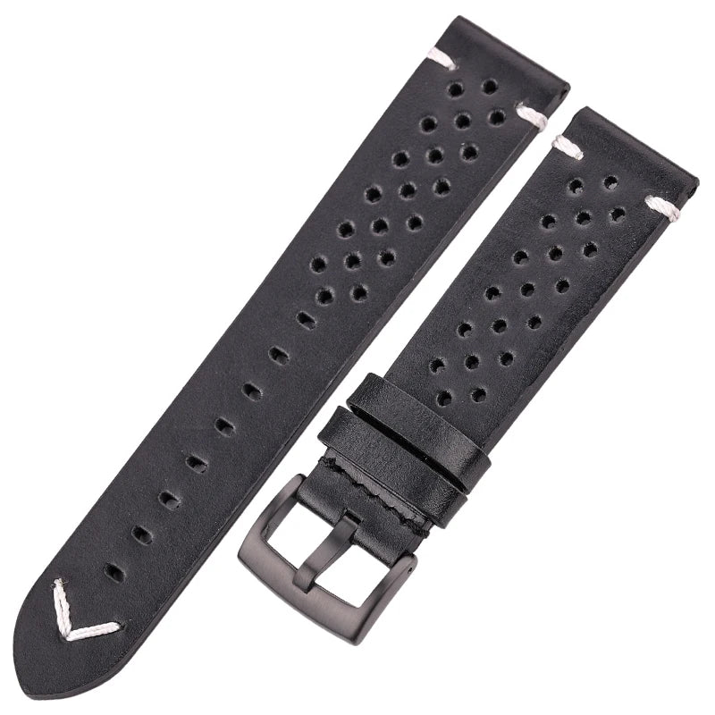 Vintage Oil Wax Leather Watch Strap for Samsung Galaxy Watch 3/4