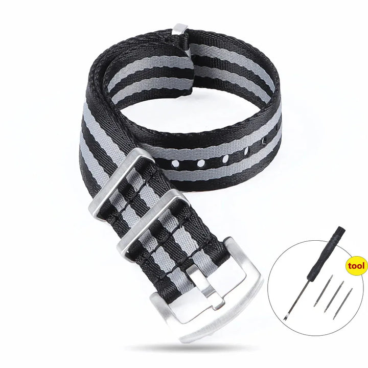 High Density Nylon Watch Band 20–22mm