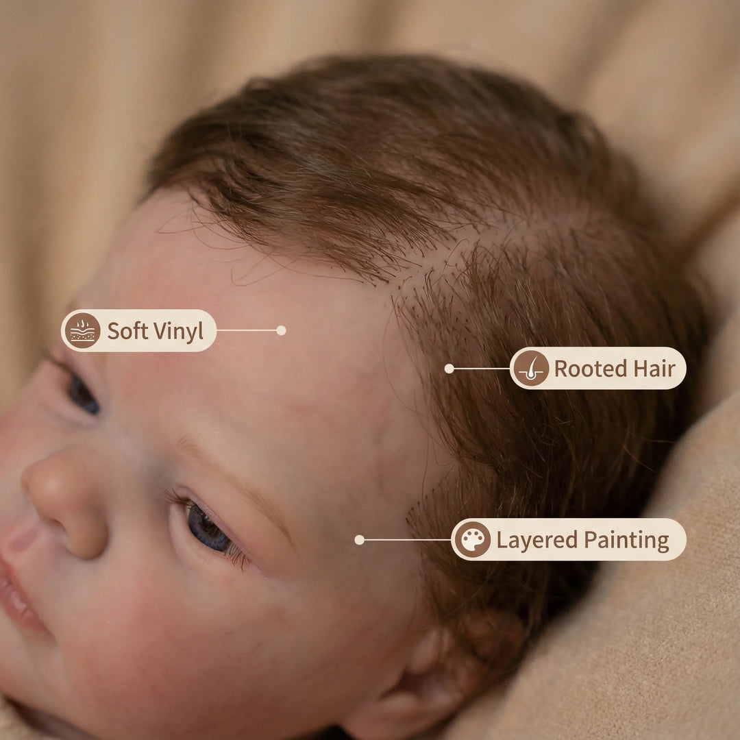 NPK Sofr 18-inch Bettie Reborn Baby Doll Vinyl Girl Handmade 3D Skin Visible Veins Collectible Art Doll for Christmas Gift