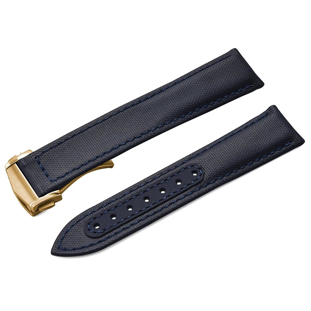 For Omega Strap Leather Sailcloth Watch Strap 20mm22mm Canvas Sailcloth Watch Band for Seiko Business Universal Bracelet for Men