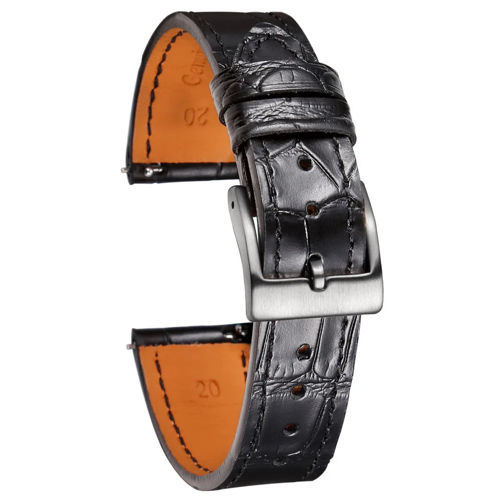 HEMSUT High Quality Genuine Leather Watch Band Quick Release Handmade Cowhide Wrist Straps For Men 18MM 20MM 21MM 22MM